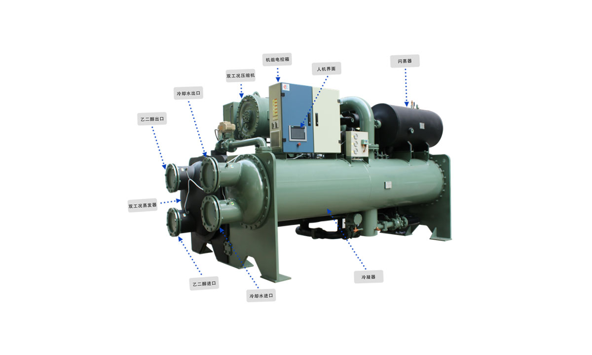 冰蓄冷雙工況制冷機(jī)組結(jié)構(gòu)示意圖